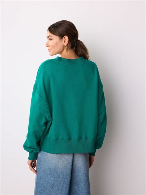 Buy Green Graphic 'Really?' Slogan Crewneck Longsleeve Sweatshirt from ...