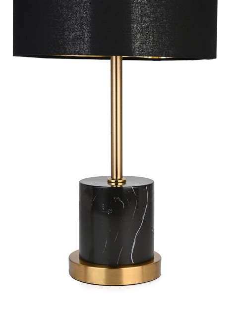 Sleek black table lamp / bedside lamp with an attractive designer base
