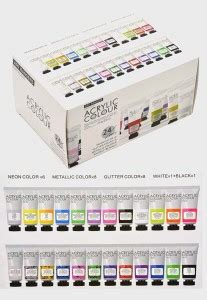 Flipkart.com | craft art Acrylic Paint Set of Basic, Glitter, Metallic ...