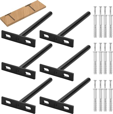Pack of 6 Invisible Shelf Brackets, 128 mm/5 in Metal Shelf Brackets ...