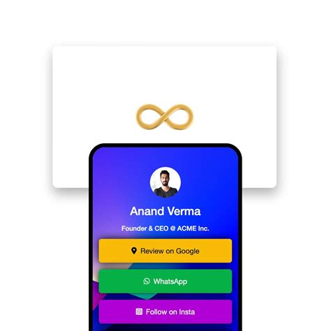 NFC Business Card | Premium Golden Infinity | NFC & QR Enabled ...