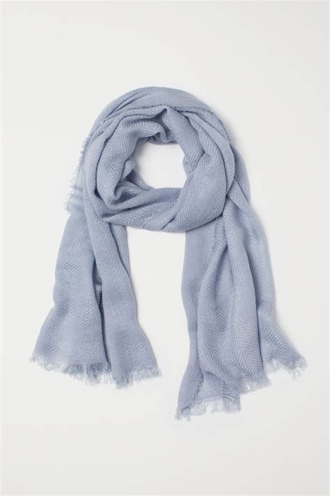 Woven scarf - Pigeon blue - Ladies | H&M IN