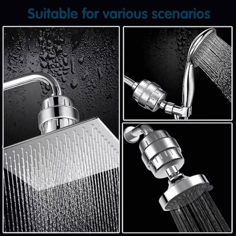Etokfoks 15 Stage Shower Head Filter Hard Water Filter Removes Chlorine ...