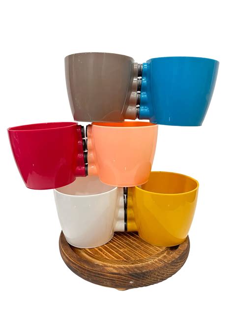 Amulya FARMS & NURSERY Magnetic Flower Pot (Pack of 4) (Multicolour ...