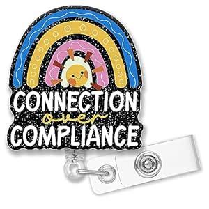 QYUVK Retractable Connection Over Compliance Badge Reel with Alligator ...