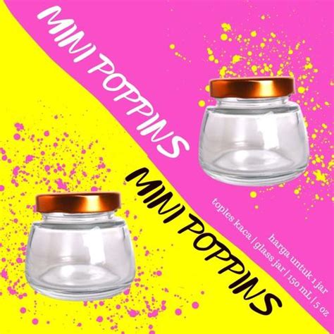 Jual MINI POPPINS Glass Jar | Toples Kaca Mini | Jar Pudding | Toples ...