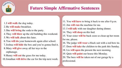 Future Tense Examples Sentences 的图像结果