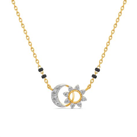 Celeste Frame 9KT Gold Laboratory Grown Diamond Mangalsutra – PALMONAS