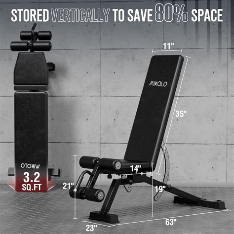 Mikolo 1200LB Weight Bench, Adjustable Workout Bench India | Ubuy