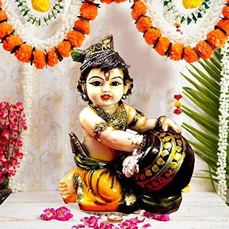 Buy TIED RIBBONS Resin Krishna Idol, Standard, Multicolour, 1 Piece ...