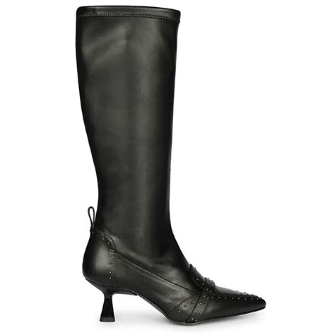 Saint Meribel Studded Black Stretch Napa Long Boots – SaintG India