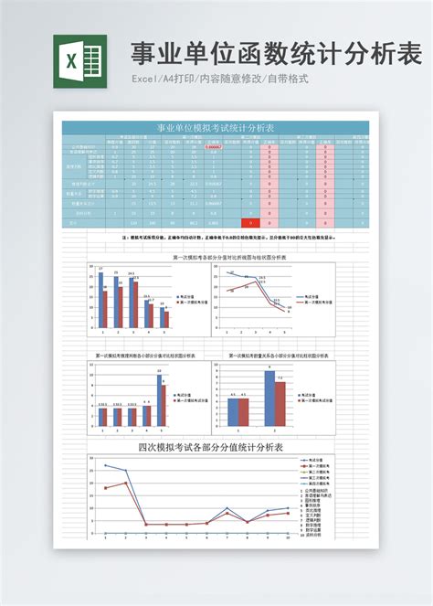 事业单位函数统计分析表Excel模板图片-正版模板下载400150481-摄图网