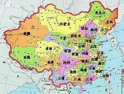 中国人民共和国地图-