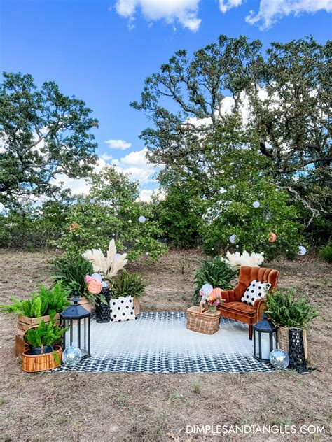OUTDOOR ENGAGEMENT PARTY DECORATING IDEAS | Dimples and Tangles