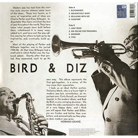 Charlie Parker And Dizzy Gillespie - Bird And Diz Caz Plak LP ...