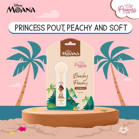 Princess by RENEE Disney Moana Beachy Peachy Lip Balm, For Smooth ...