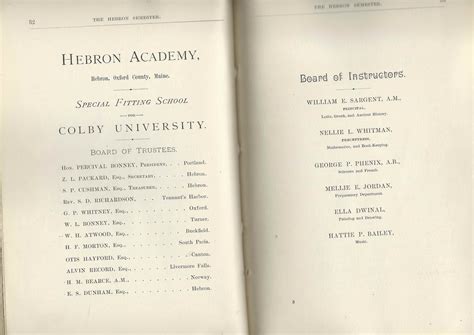 Heirlooms Reunited: November 1887 Issue of The Hebron Semester, Student ...