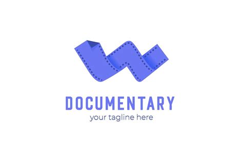 Modèle de logo documentaire lettre W Media | Vecteur Premium