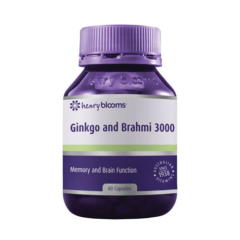 Ginkgo and Brahmi 3000 60 Hard capsules – Henry Blooms