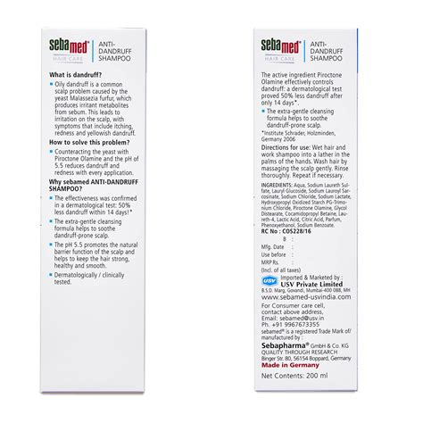 Best Anti Dandruff Shampoo For Men & Women - Sebamed