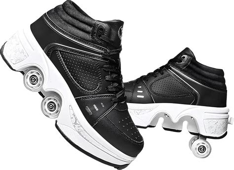 Amazon.com : Roller Skate Shoes for Men and Women, Double Row Deform ...