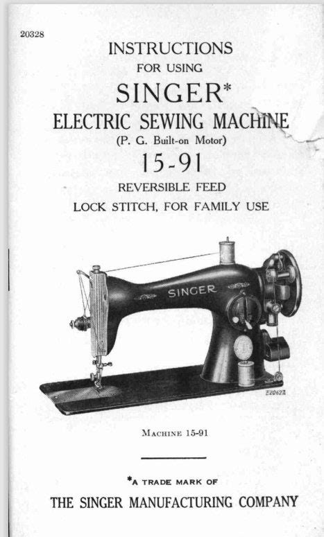 Image result for Singer Sewing Machine Model 15 Manual