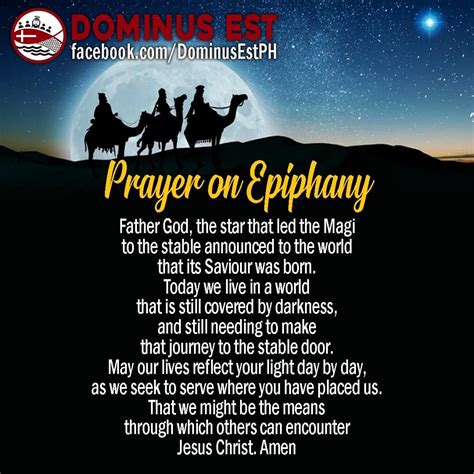 January 2, 2021 | Solemnity of the Epiphany of the Lord. PRAYER ON ...