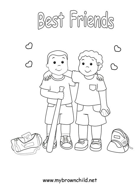 Best friend coloring pages to download and print for free