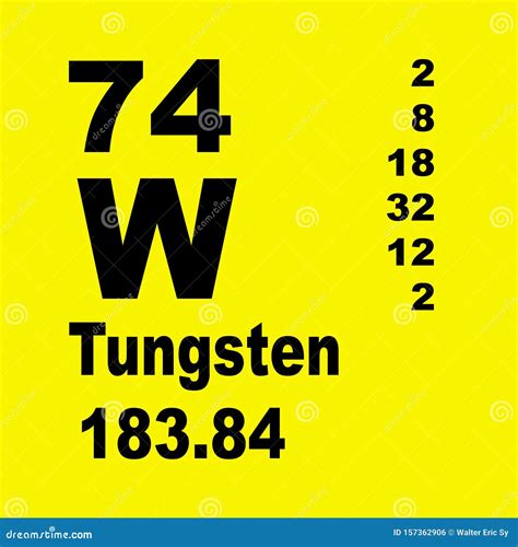 Tungsten Periodic Table of Elements Stock Illustration - Illustration of cream, stone: 157362906