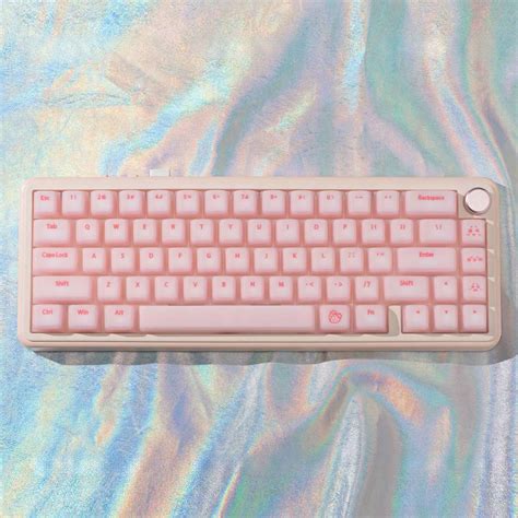 Stylish Pink Cherry Keycap Set & Keyboard: Art | Noveltykeycaps