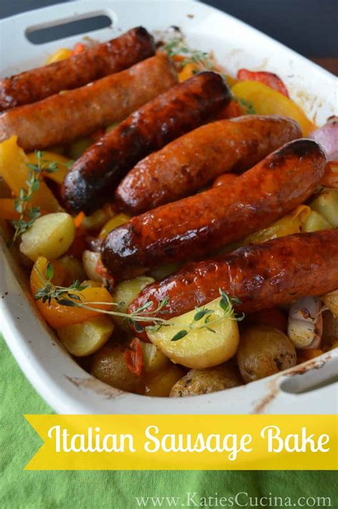 Italian Sausage Bake | Katie's Cucina
