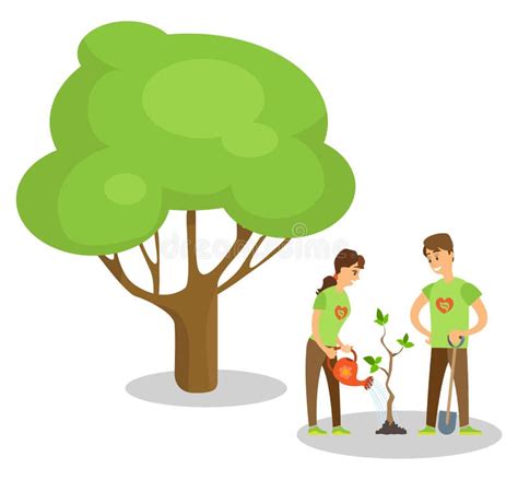 Community Planting Trees Cartoon 的图像结果