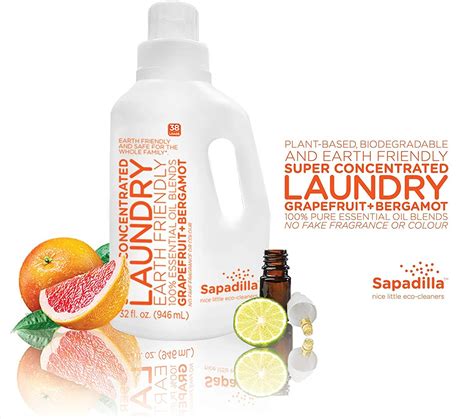 Sapadilla Grapefruit + Bergamot Biodegradable Laundry Detergent - 32 oz ...