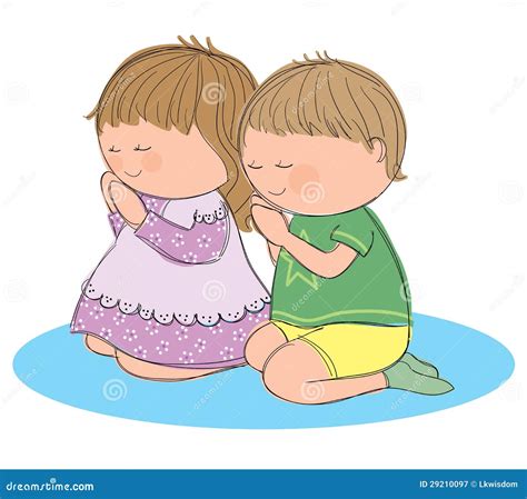 Kids Praying Clipart