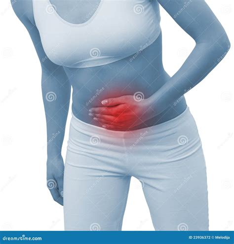 Dolor Agudo En Un Abdomen De La Mujer Foto de archivo - Imagen de mujer ...
