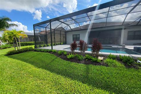 Image result for Landscaping around Pool Screen Enclosure