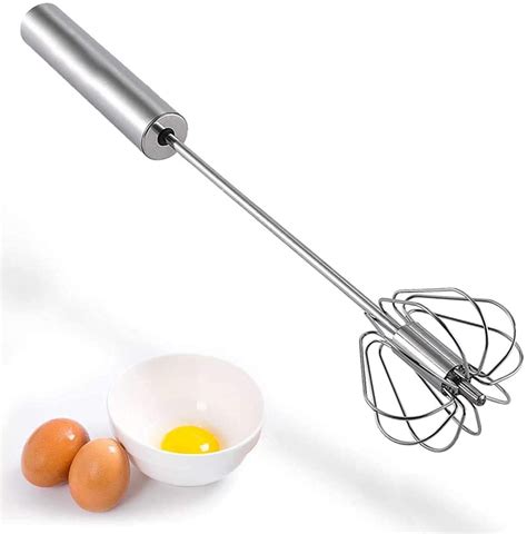 Buy Leeonz Egg Whisk, Leeonz Stainless Steel Hand Push Whisk Blender ...