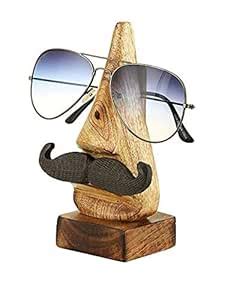Buy AR Handicrafts, Wooden Nose Shaped Spectacle Holder Specs Stand for ...