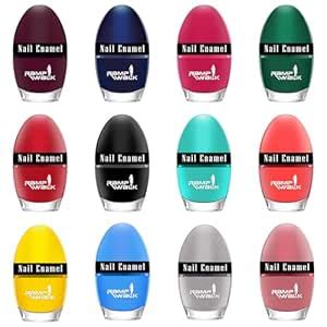 Buy Ramp Walk Jazzy Color Nail Polish Gift for women & Girls Pack of 12 ...