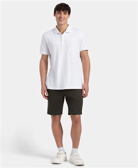 Buy Super Combed Cotton Straight Fit Shorts with Side Pockets - Olive ...