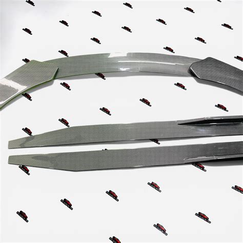 Universal 5 Pc Front Splitters & Side Skirts | Carbon Fiber | ABS ...