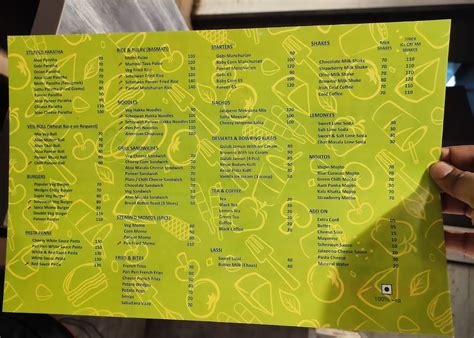 Menu at Desi Vdesi - Langford Road, Bengaluru