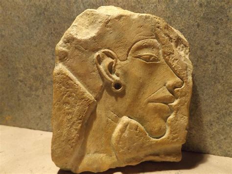 Egyptian art / sculpture - Akhenaten relief carving replica. Ancient ...