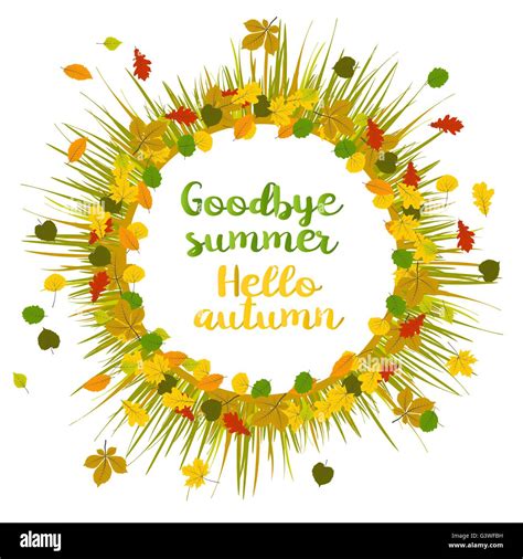 Hello autumn. Goodbye summer Stock Vector Image & Art - Alamy