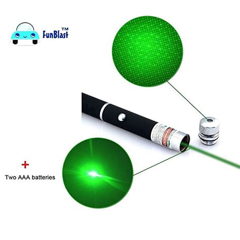 FunBlast 5 in 1 Green Laser Pointer Pen Beam with Adjustable Cap to ...