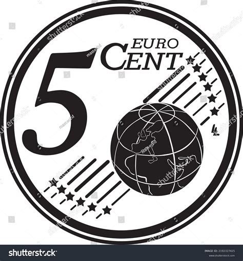 Five Cent Euro Coin Handmade Design Stock Vector (Royalty Free ...