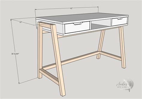DIY A-Frame Desk Printable Plans - DIY Designs By Anika