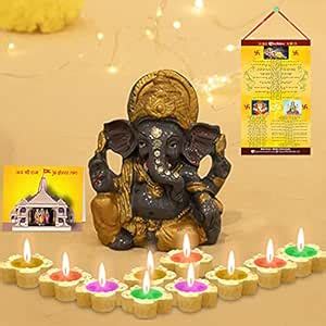 Buy ARCHIES Diwali Ganesh Ji Murti Polyresin Lord Ganesha Idol ...