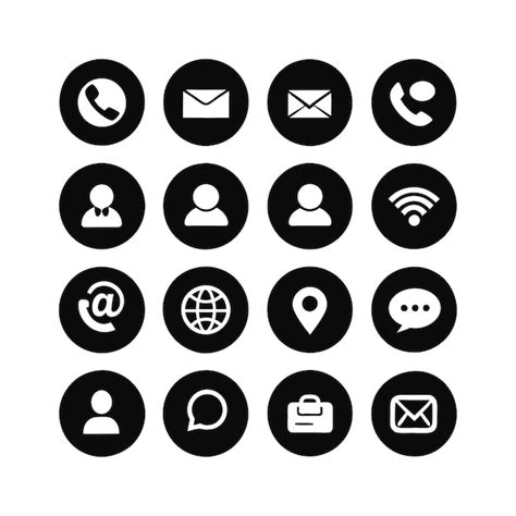 Contact icon set collection vector illustration | Premium AI-generated ...