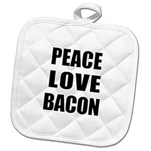 Buy 3D Rose Peace Love and Bacon - Things That Make Me Happy - Funny ...